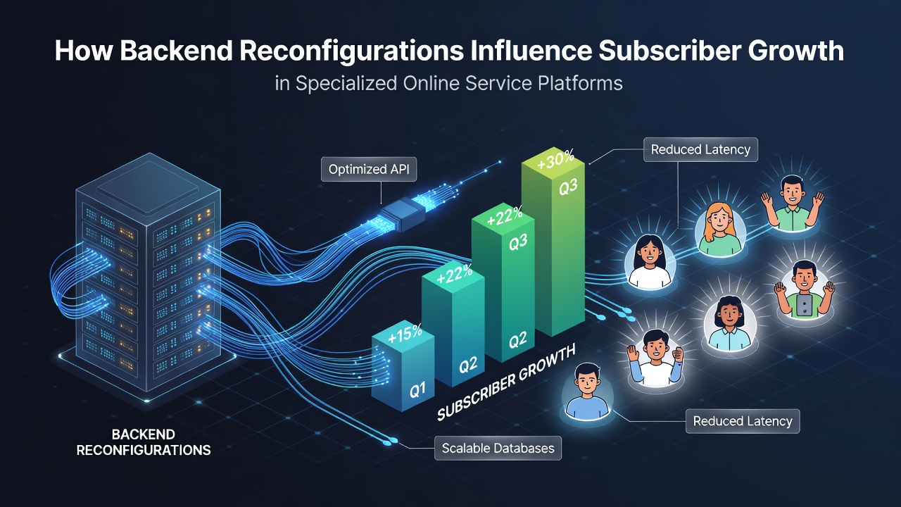 How Backend Reconfigurations Influence Subscriber Growth in Specialized Online Service Platforms