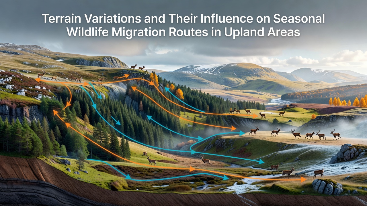 Terrain Variations and Their Influence on Seasonal Wildlife Migration Routes in Upland Areas